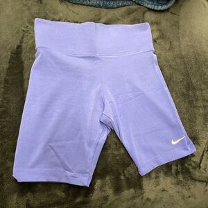 Nike Purple Bike Shorts High-Waisted Stretch